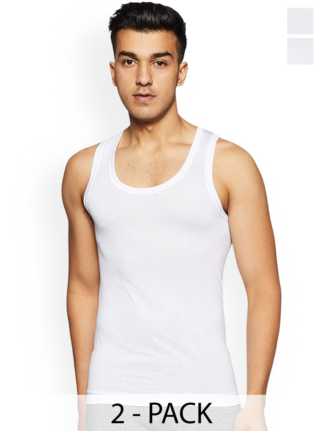 Rupa Pack Men Of 2 100% Cotton Scoop Neck Undershirt Vest