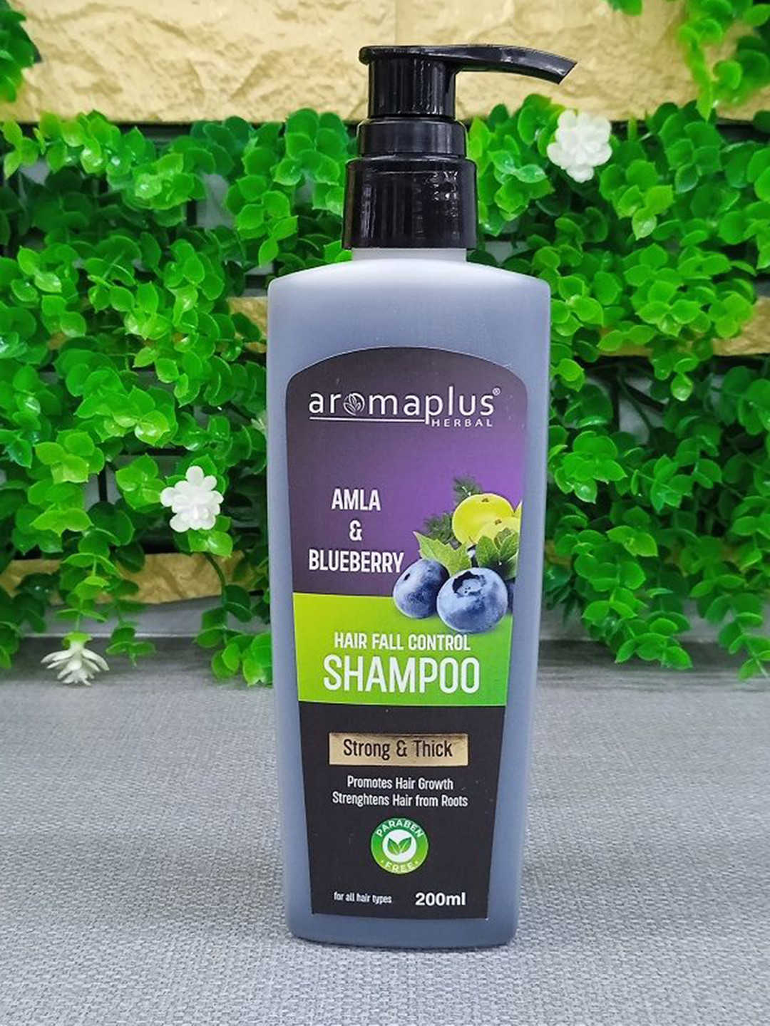 Aromaplus Set Of 2 Herbal Amla & Blueberry Shampoo For Hair Growth - 200 ml Each