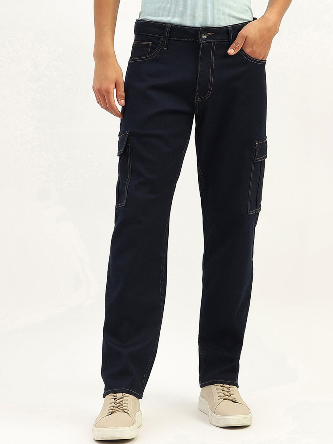 United Colors of Benetton Men Relaxed Fit Cargo Jeans