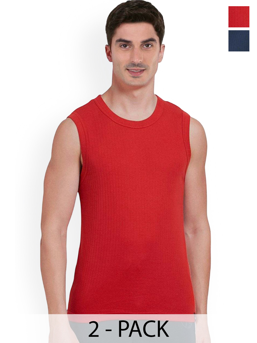 COLORS by Rupa Frontline Pack Of 2 Pure Cotton Innerwear Vests