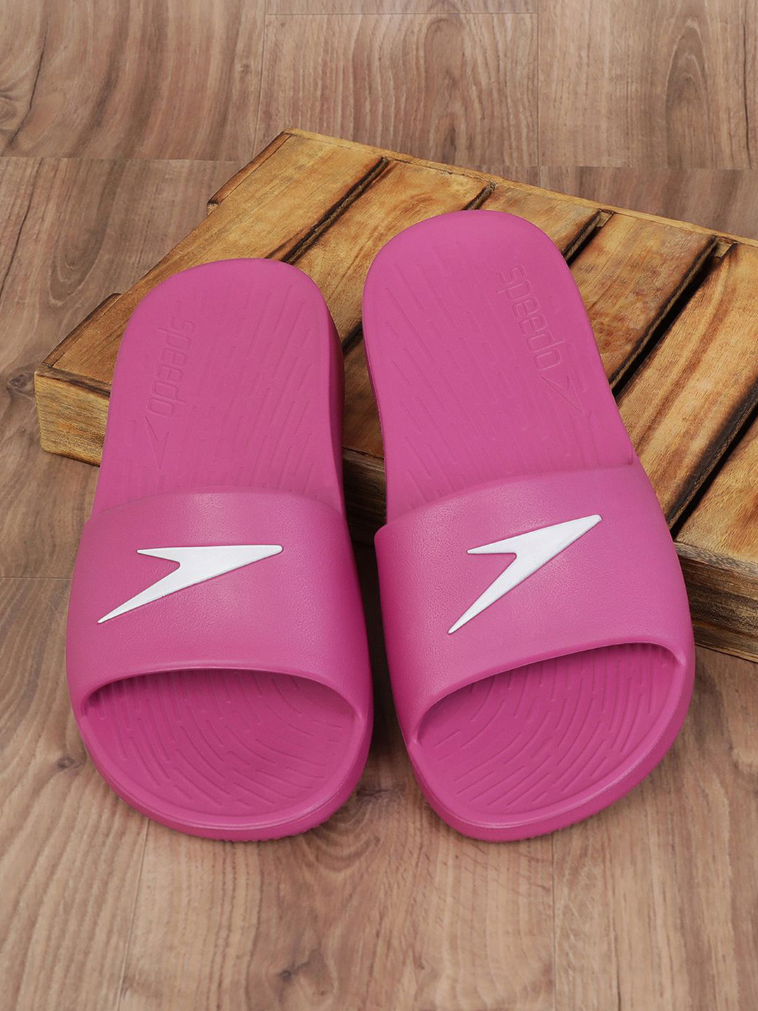 Speedo Women Self Design Rubber Sliders