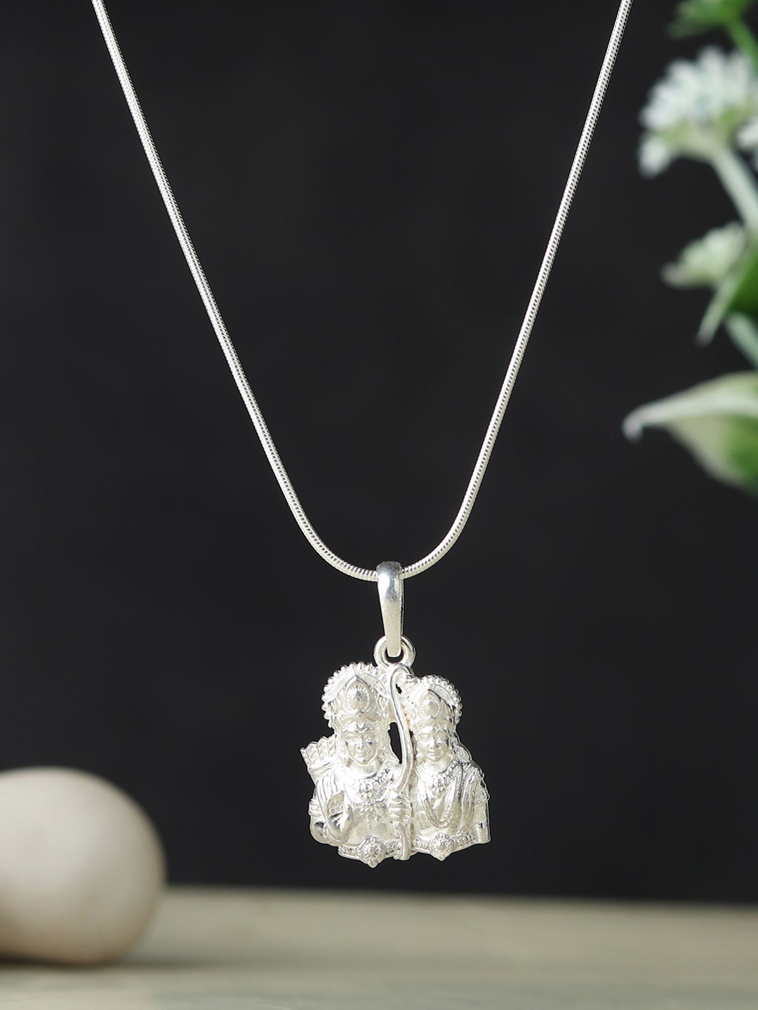 Metronaut 92.5 Sterling Silver Contemporary Shaped Ram and Maa Sita Pendants