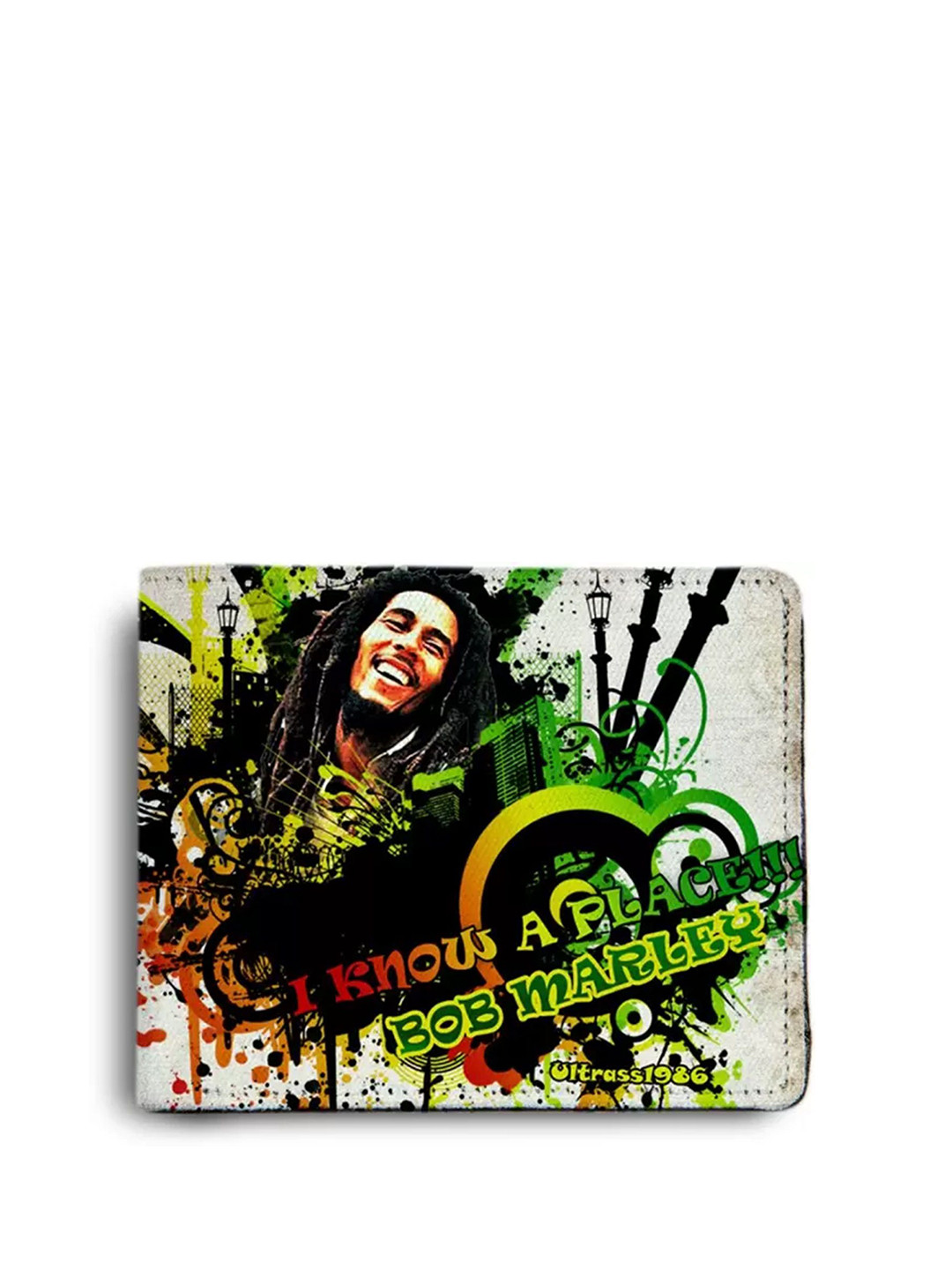 TEMIER Men Graphic Printed Canvas Two Fold Wallet