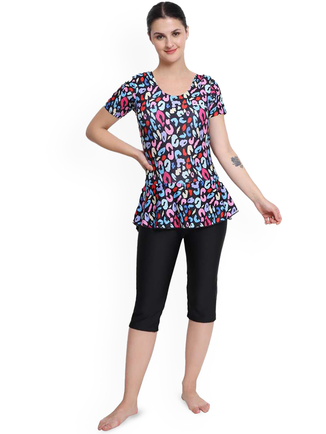 SHIFTER Women Printed One-Piece Swimming Dress