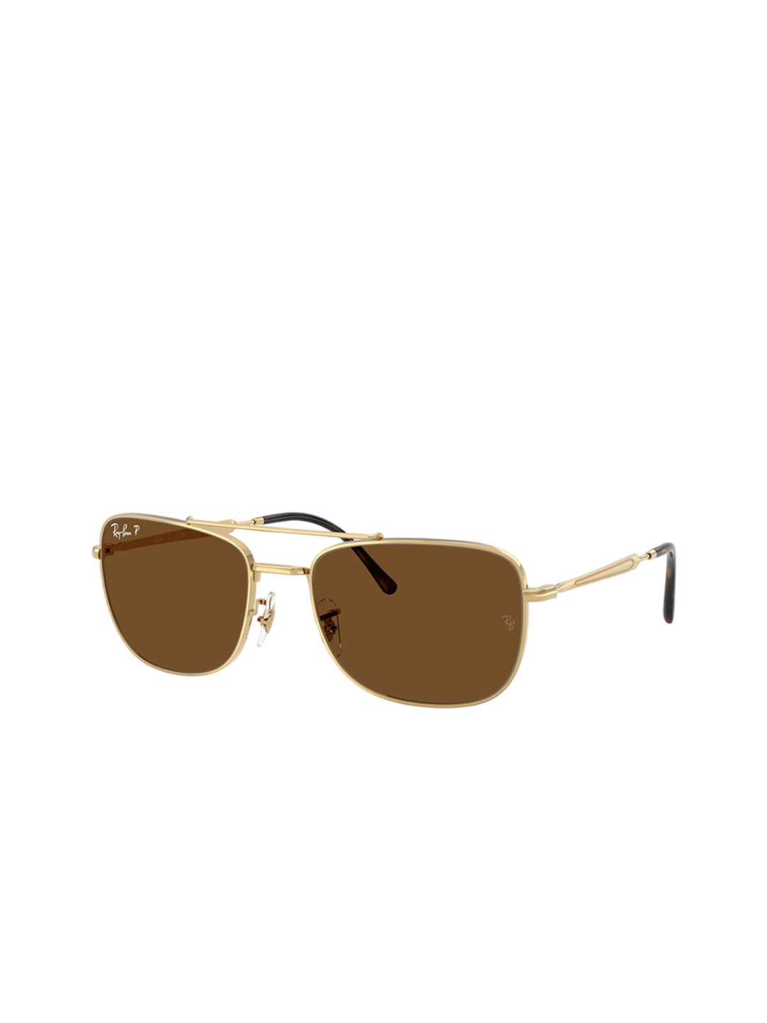 RAY-BAN Unisex Polarized Brown Lens Rectangle Sunglasses - 0RB3755001/5759
