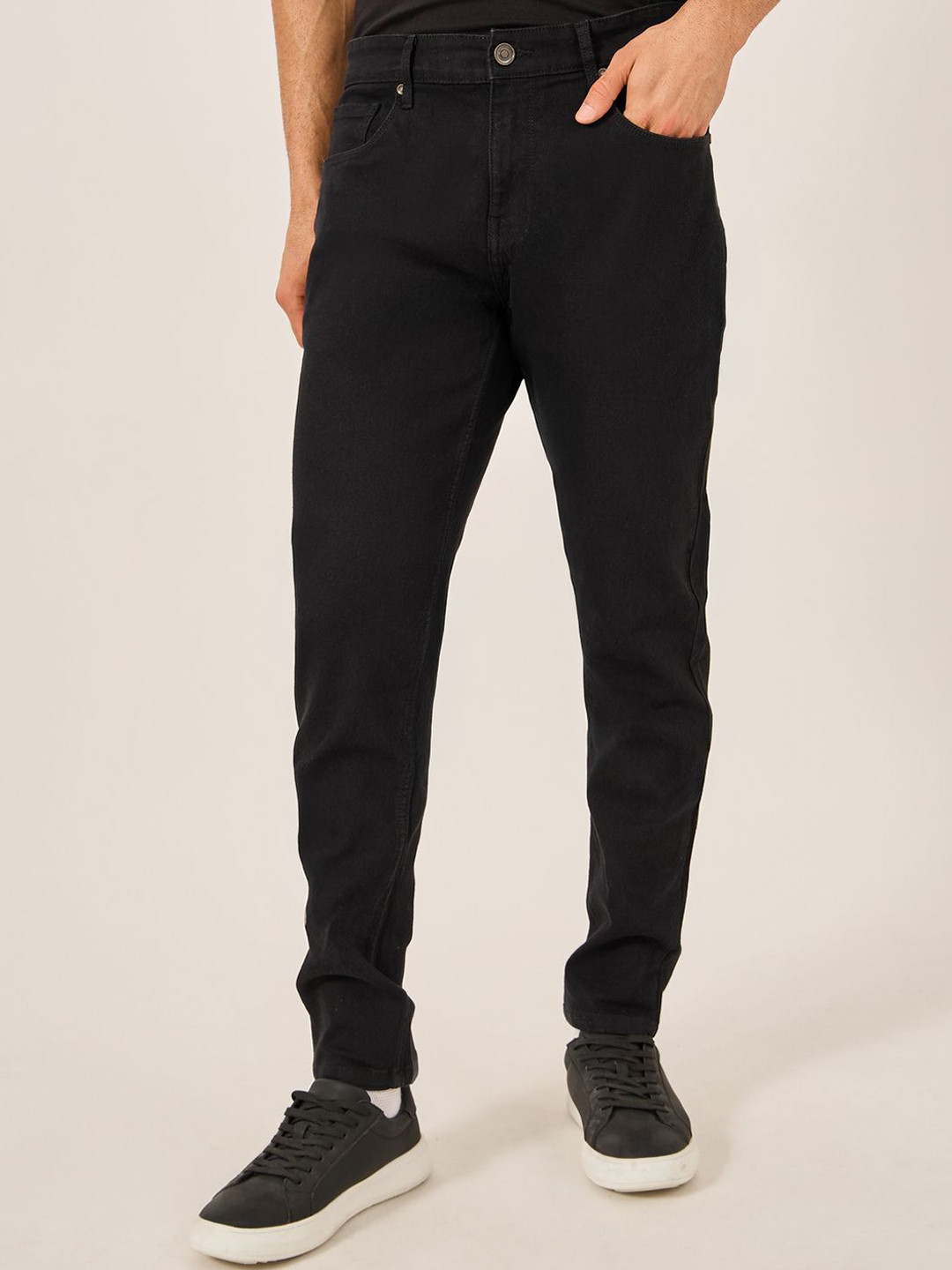 Styli Solid Stretch 5-Pocket Skinny Fit Jeans