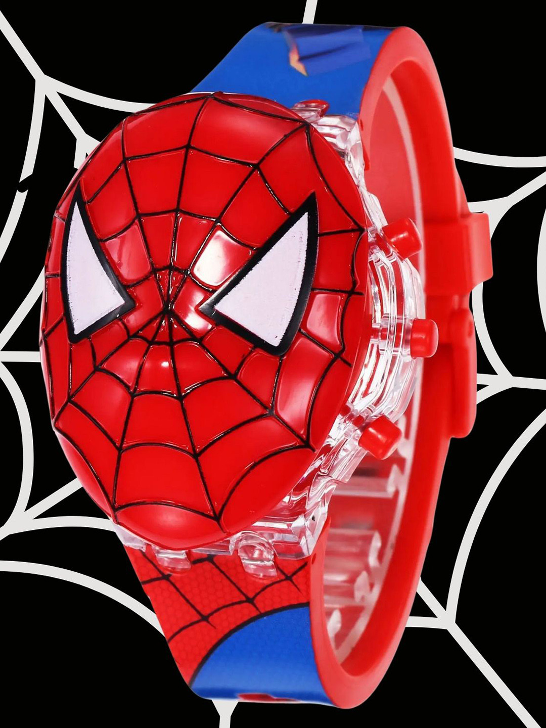 SWADESI STUFF Kids Dial & Straps Digital Automatic Watch 3D SPIDERMAN 991