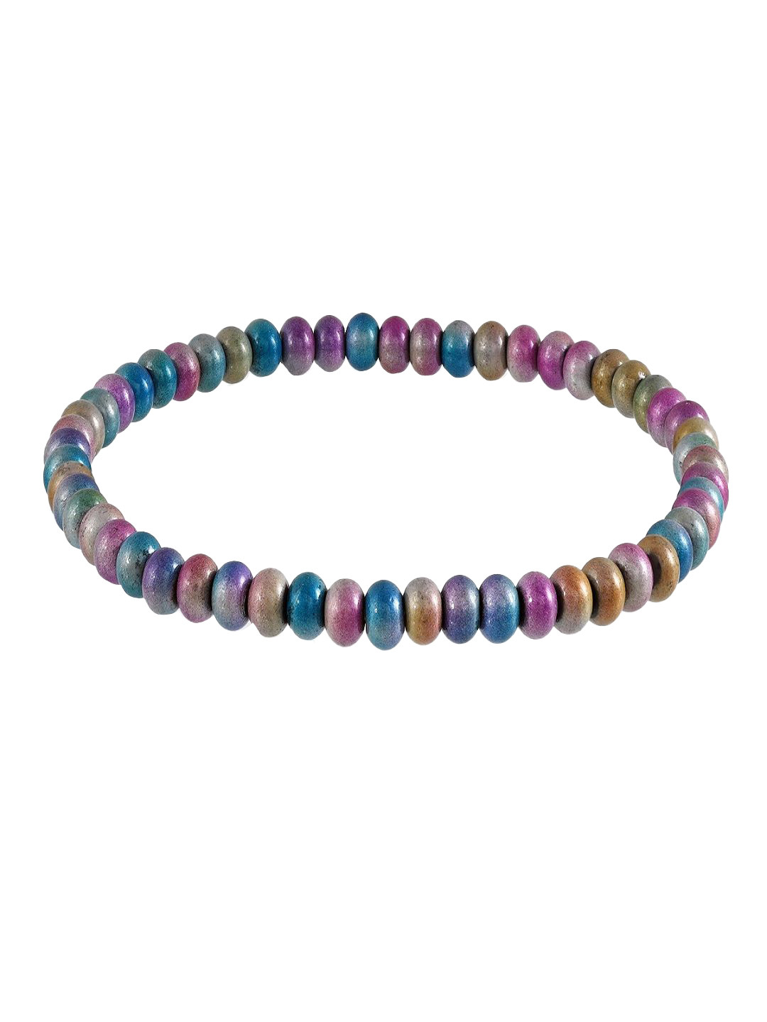 Nirvana Mystic Hematite Rondelle Beaded Elasticated Bracelet