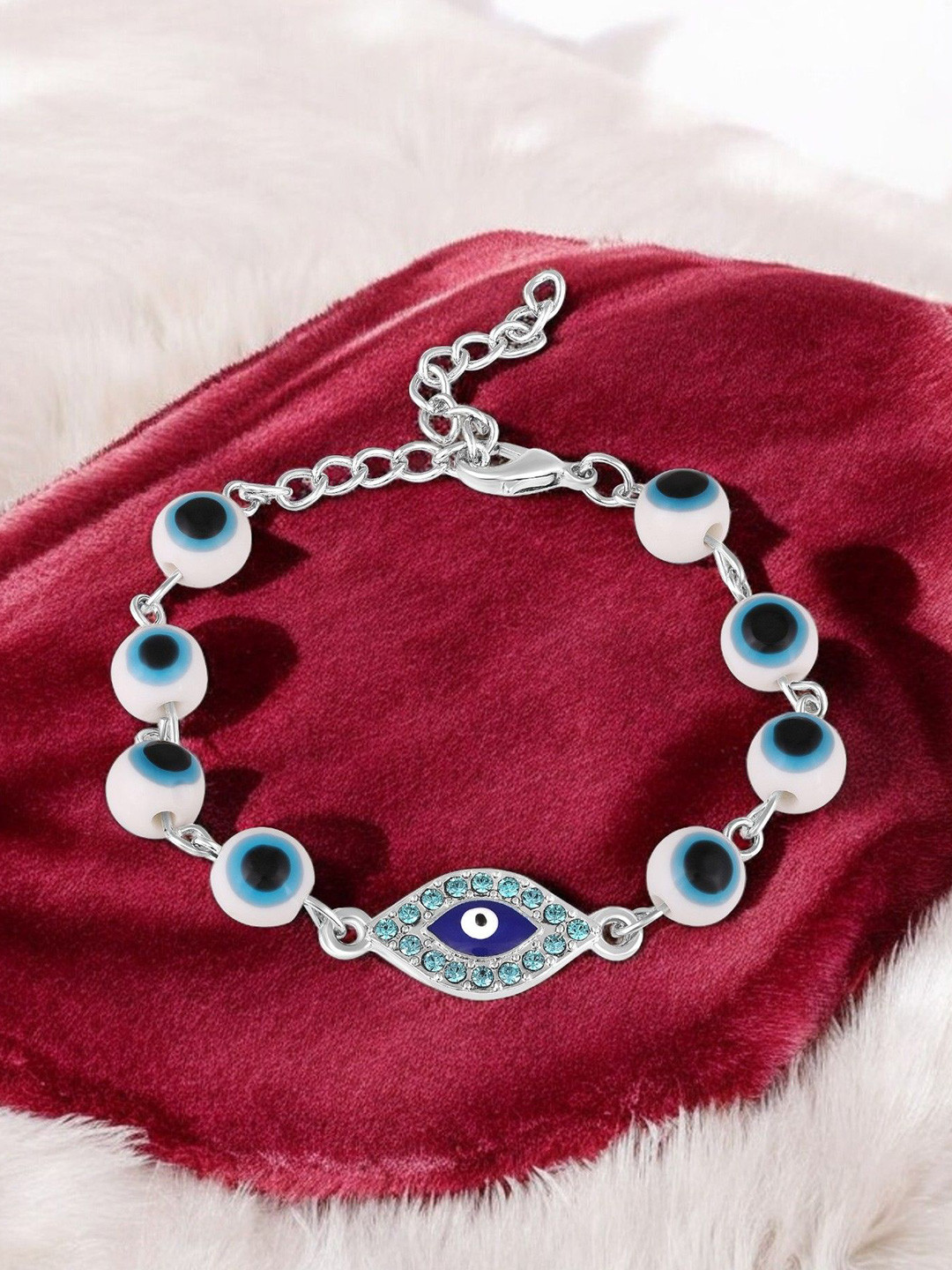 Mahi Blue Evil Eye Adjustable Bracelet