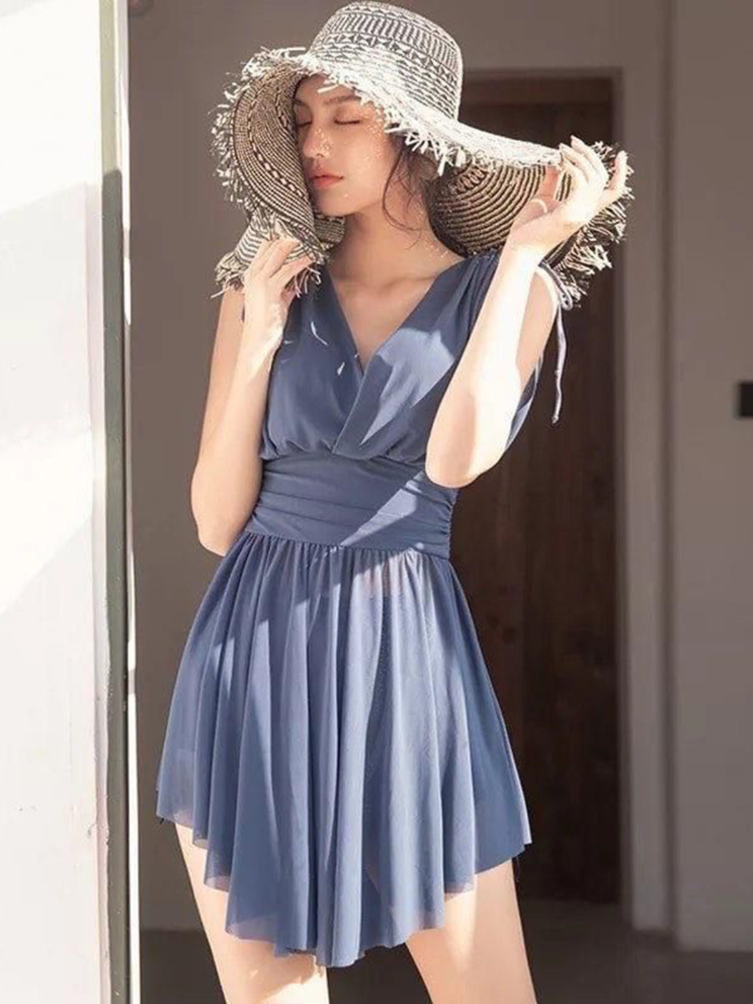 Miss Mosa By Akanksha  Blue Santorini Two Piece Swimsuit