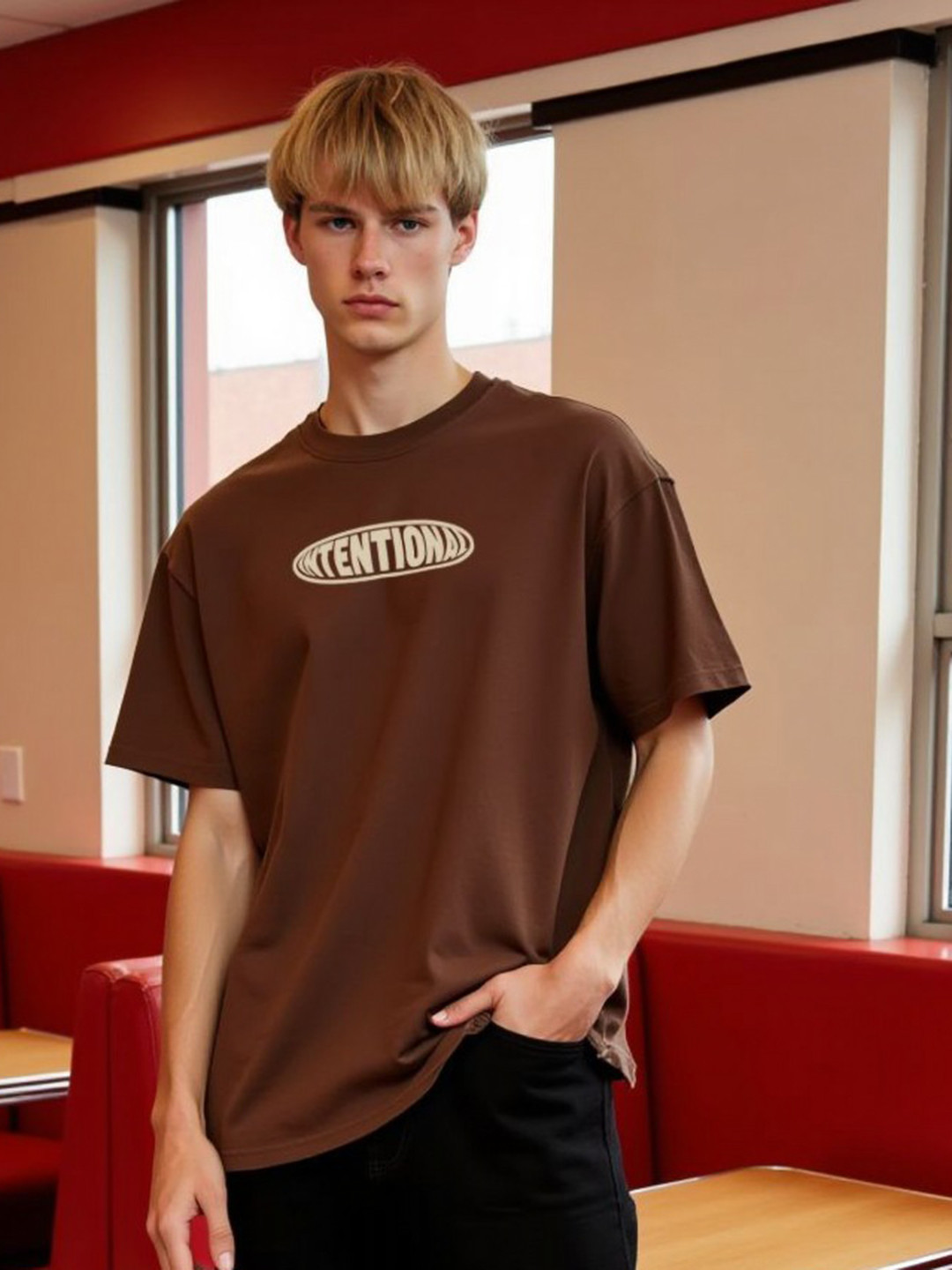 Sleek and Peek Men Typography Striped Polo Collar Pockets T-shirt