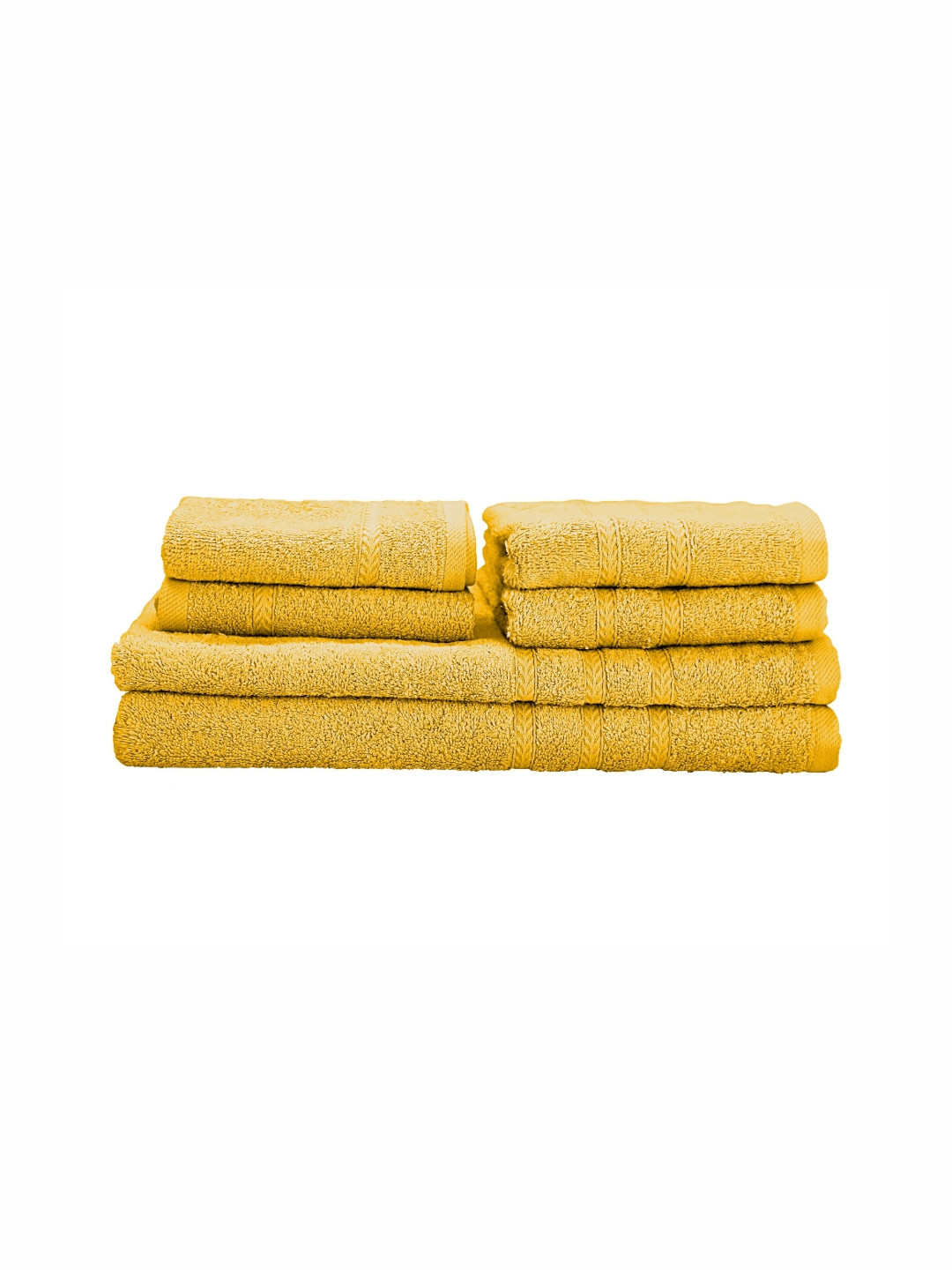 The Happy Pod 6 Piece Yellow 530 GSM High Absorbent Bamboo Towel Set