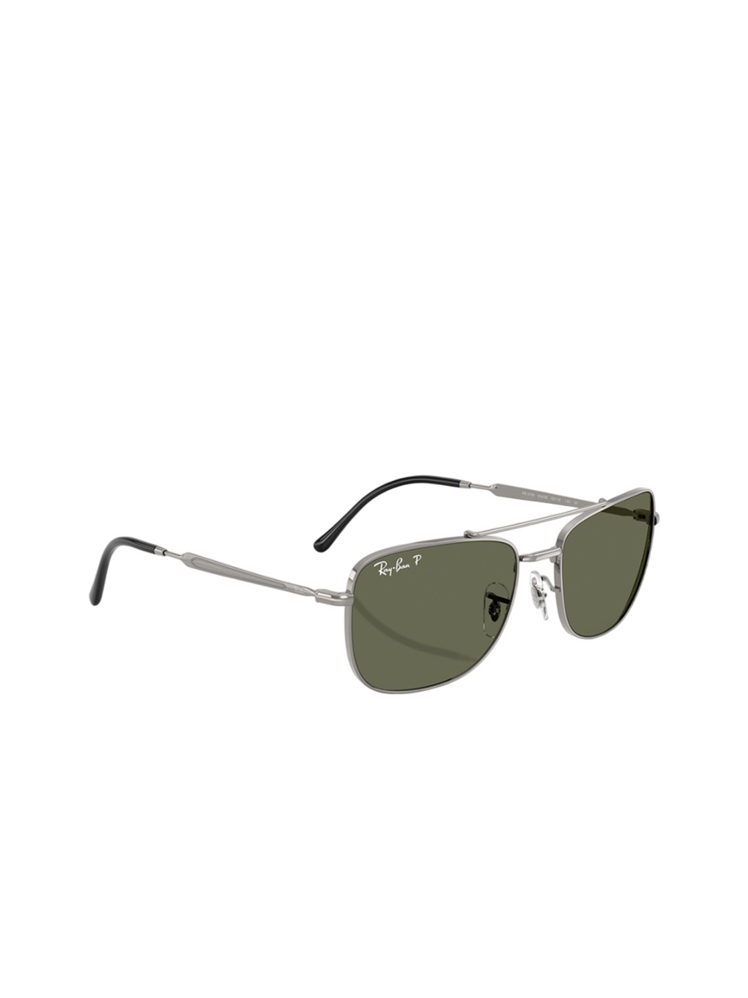 RAY-BAN Unisex Polarized Green Lens Rectangle Sunglasses - 0RB3755004/5859