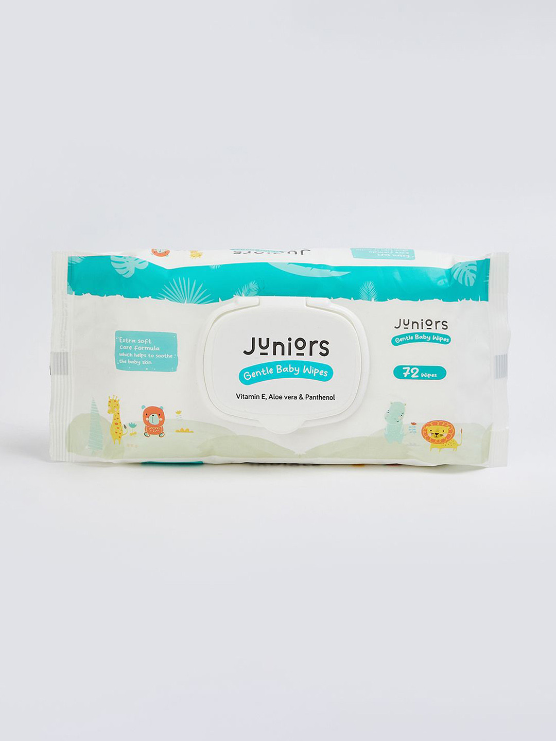 Juniors by Babyshop Gentle Baby Extra Soft Wipes With Vitamin E & Aloe Vera - 72 Pcs
