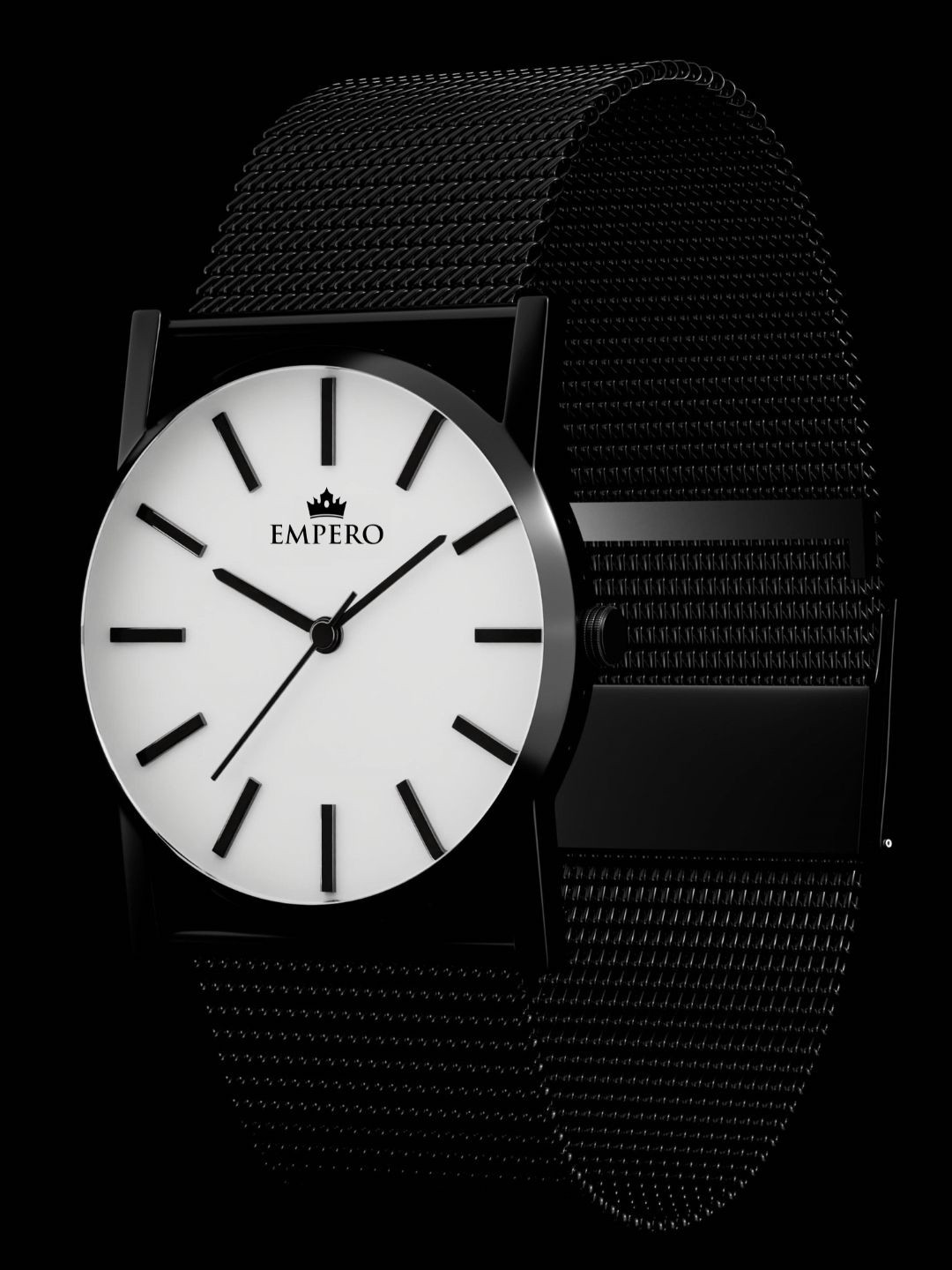 EMPERO Men Brass Round Dial & Wrap Around Straps Analogue Watch EAB104 Black White Dial