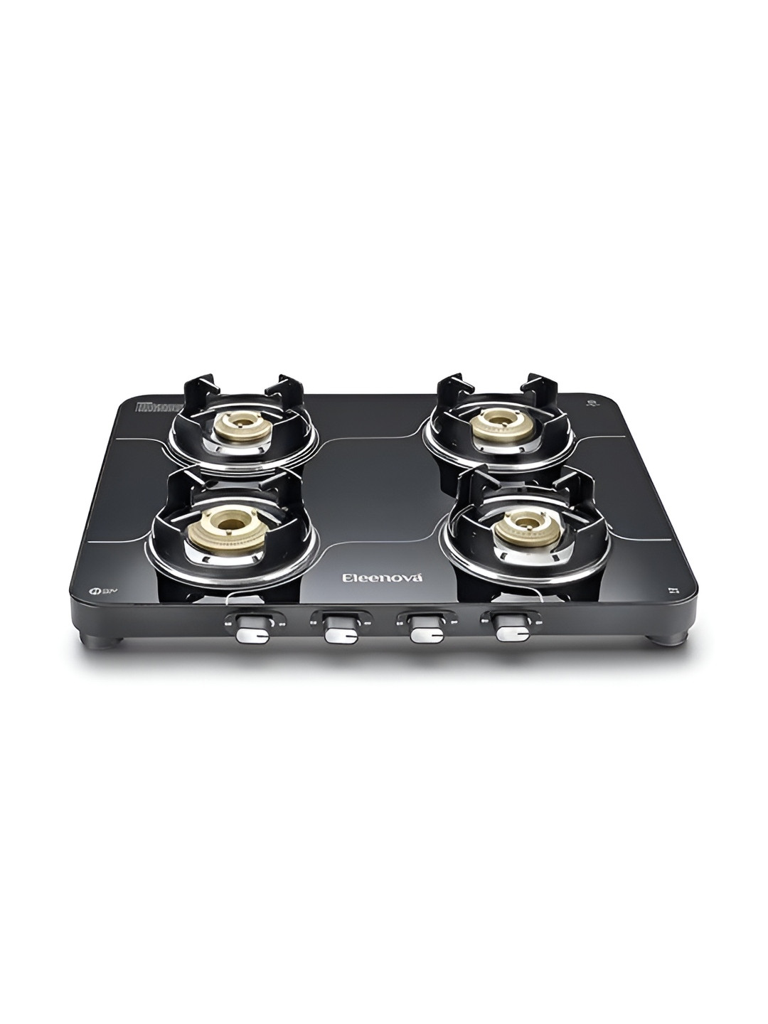 Eleenova Black Olive Teknotuf 4 Burner Gas Stove