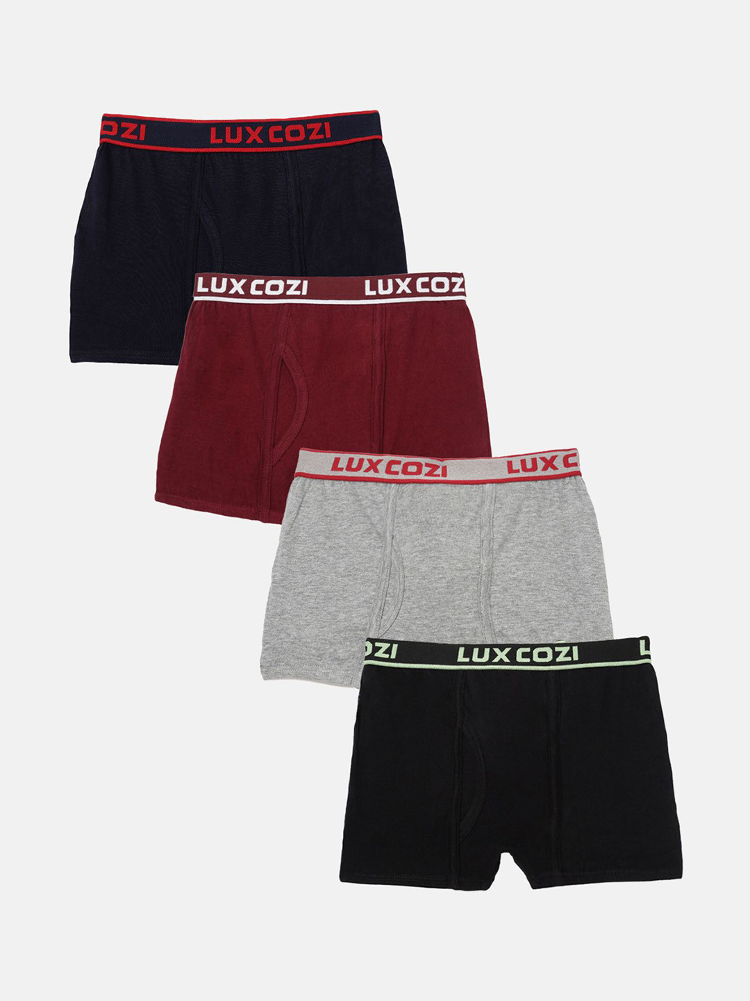 Lux Cozi Boys Pack Of 4 Pure Cotton Short Trunk BIGSHT_BOYS_SL_PLAIN_OE_AST_4PC