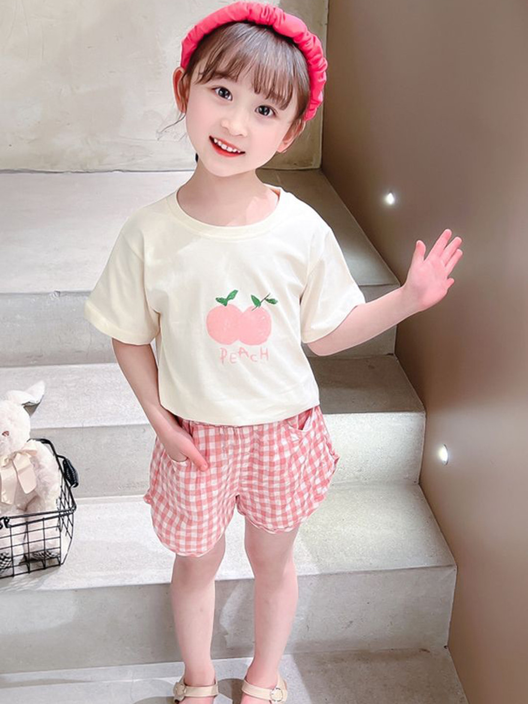 LULU & SKY Girl Printed T-shirt &  Shorts Night suit
