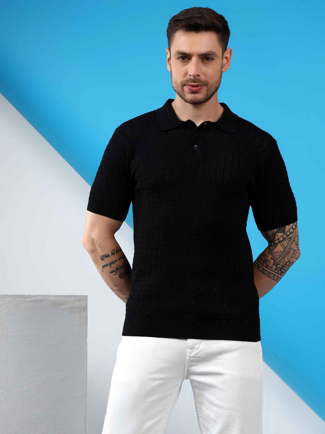 Kveto style redefined Men Polo Collar Pockets T-shirt