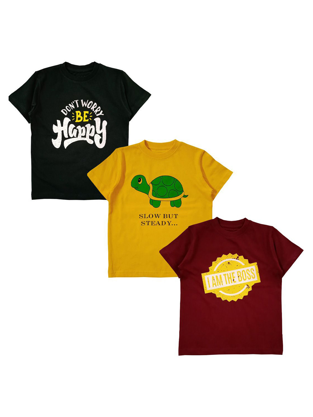 SNOWFLAKES Kids 3 Printed Pure Cotton Raw Edge T-shirt