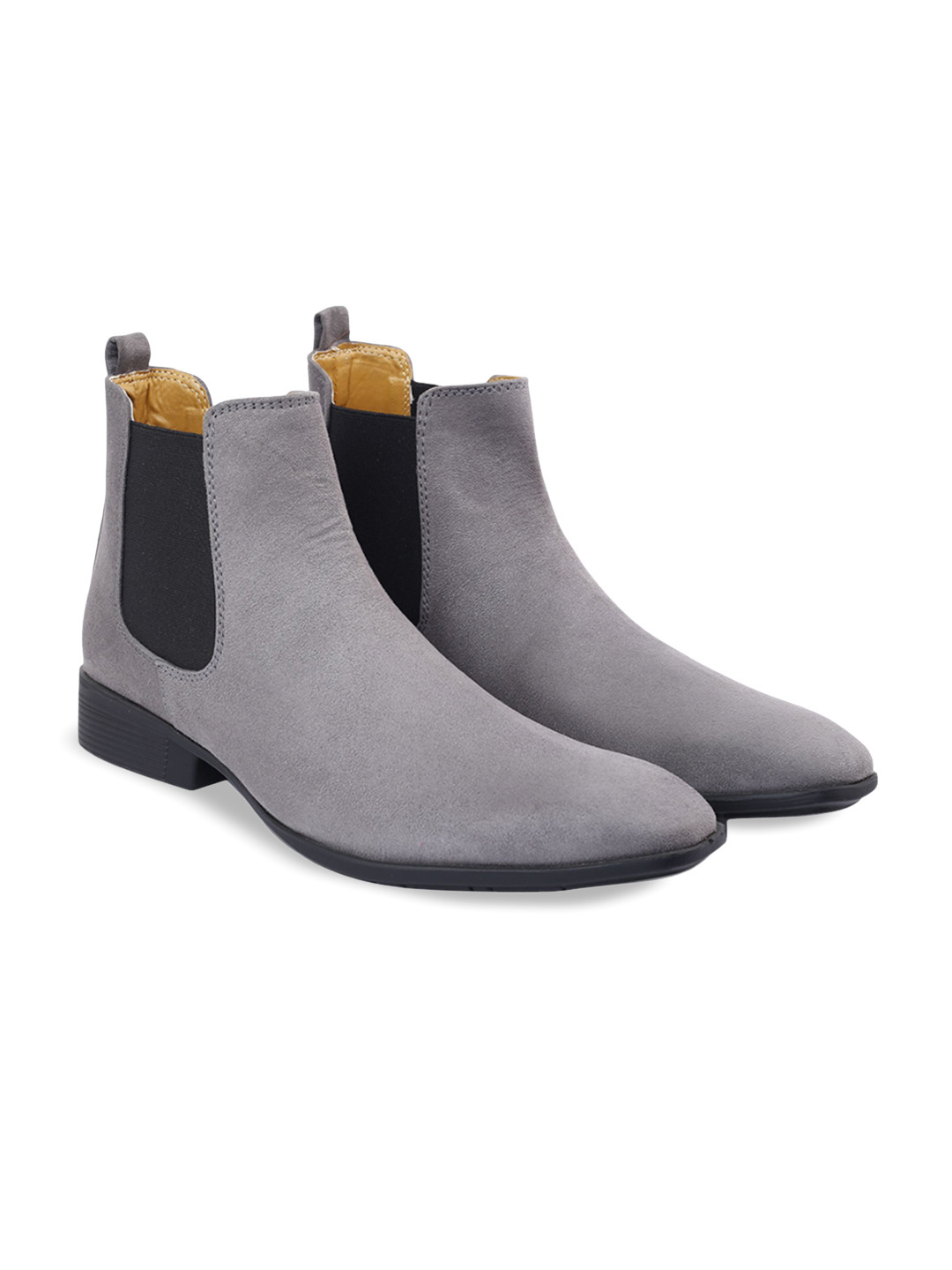 riffway Men Height Increasing Slip On  Block Heel Boots