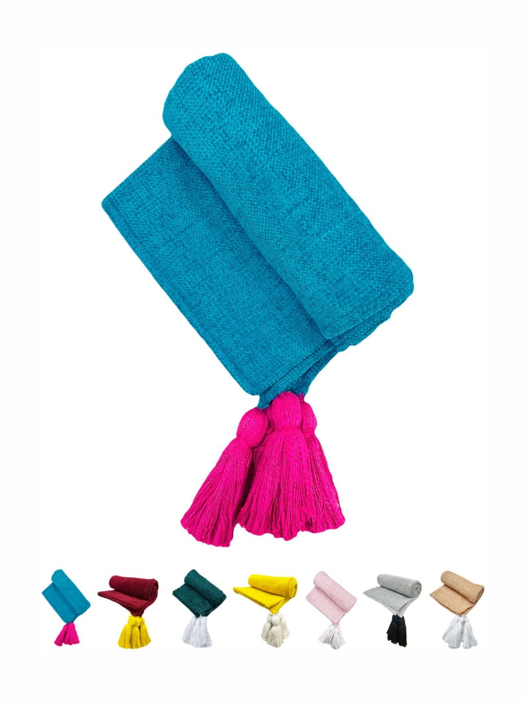 Fashion Throw Pink & Turquoise Blue Lightweight & Breathable Throw