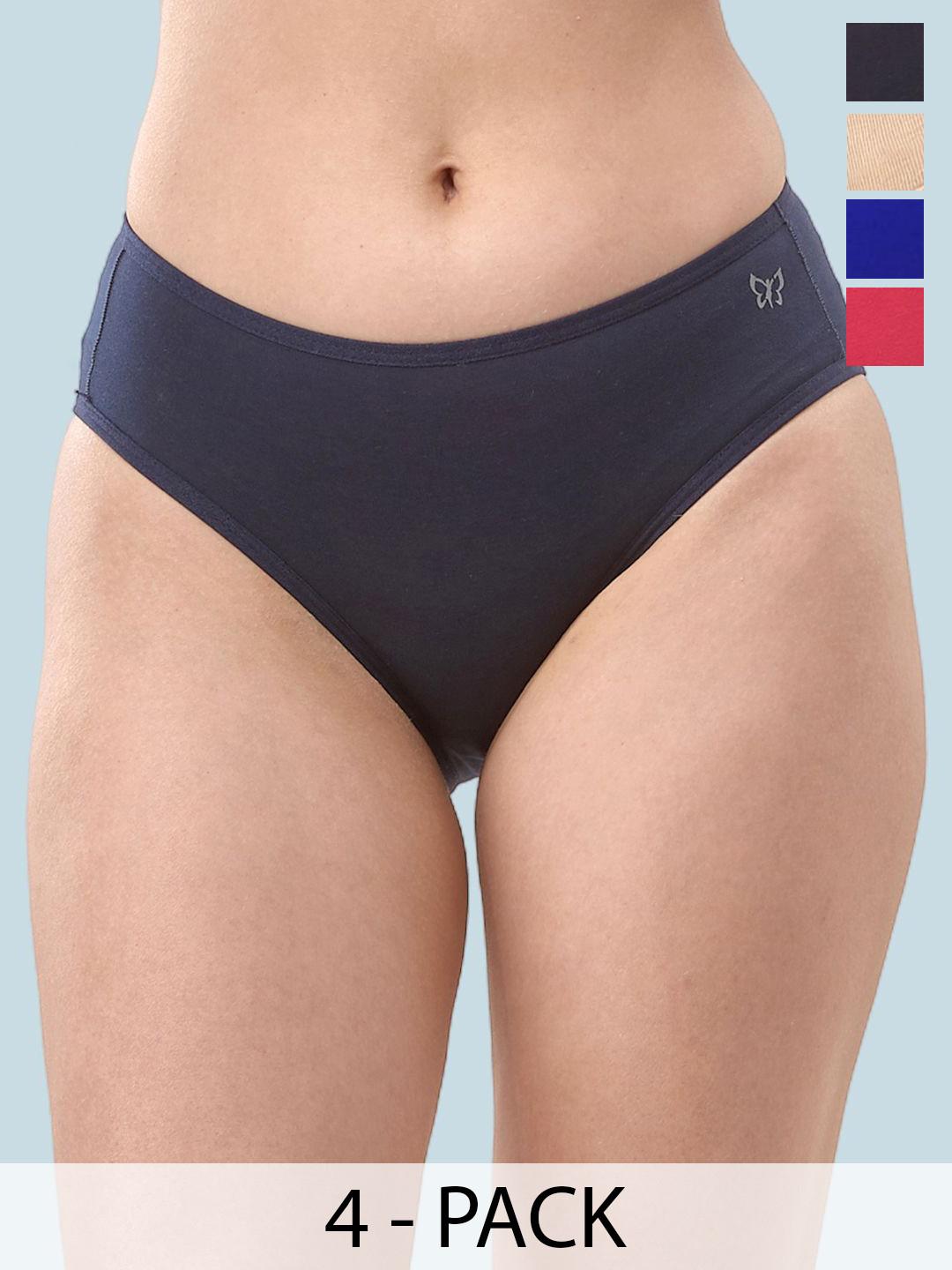 LYRA Pack Of 4 Assorted 4 Way Stretch Bikini Briefs NW1_LYRA_PTY_4W_222_AST_XL_4PC