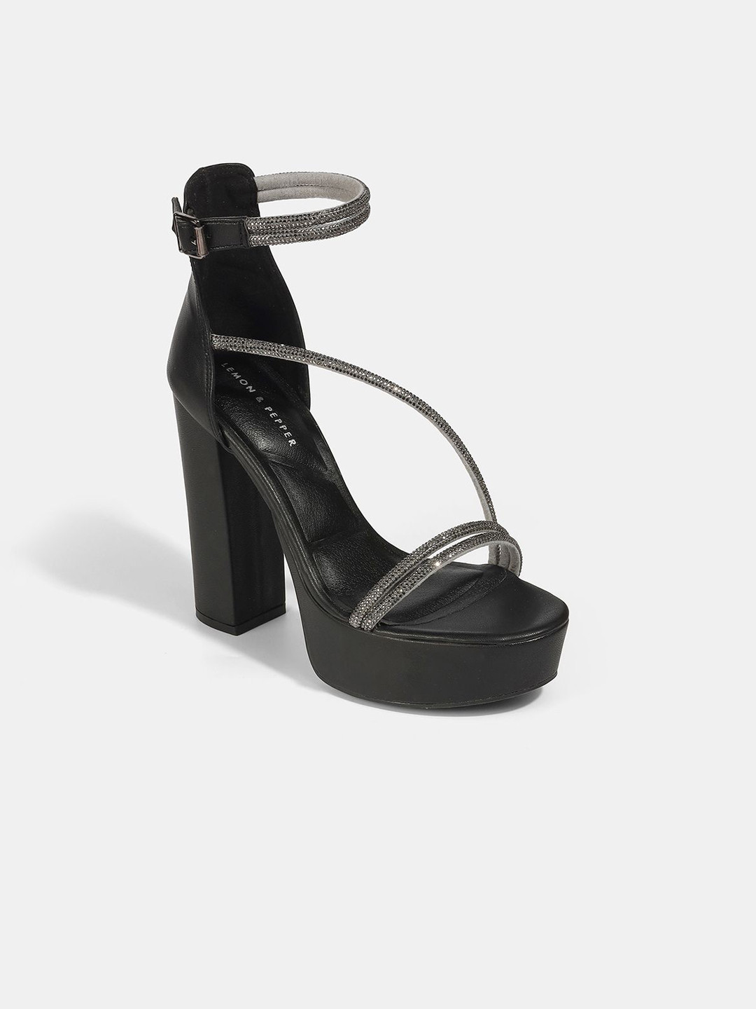 LEMON & PEPPER Party Block Sandals