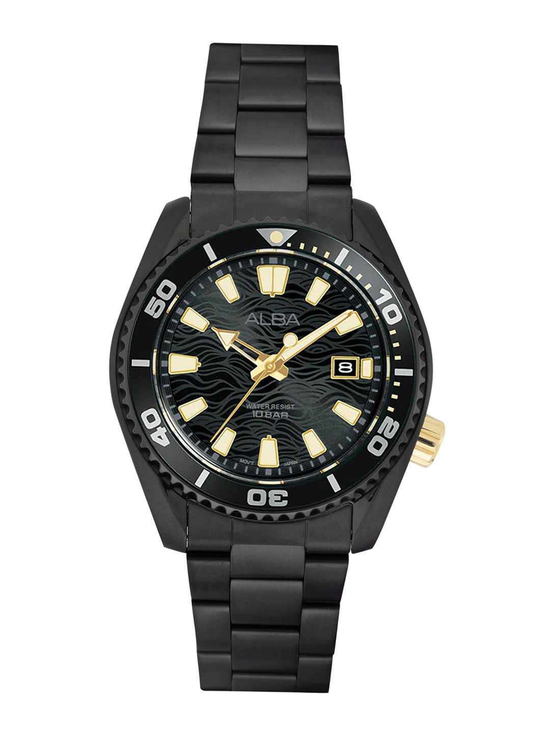Alba by seiko Black Surf Dial Water Resistant-AS9R63X1