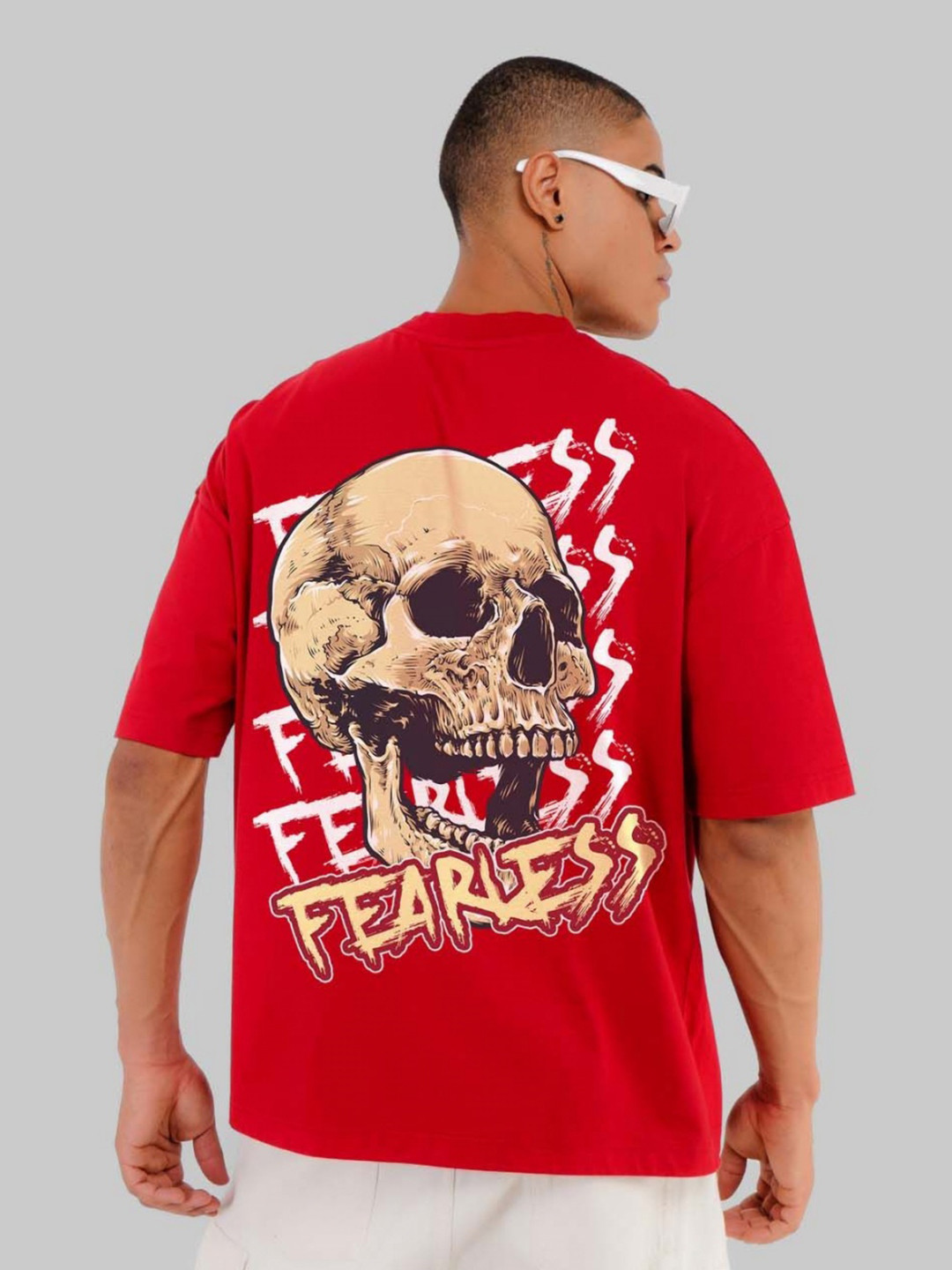 Underrated Club Men Biker Printed Bio Finish Applique T-shirt