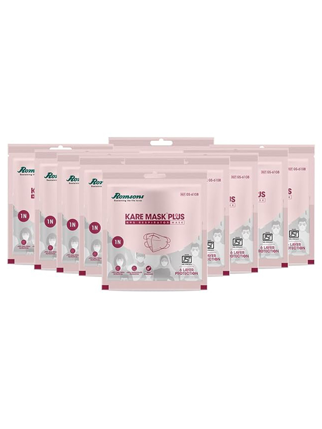 Romsons 10-Pcs 6-Ply Outdoor Anti-Pollution & Disposable Masks