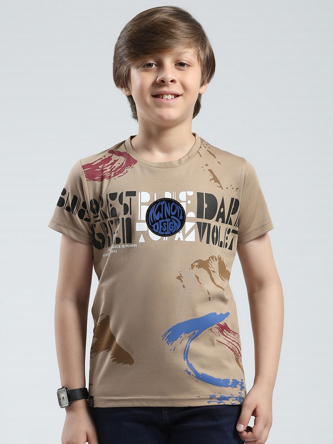Monte Carlo Boys Printed Raw Edge T-shirt
