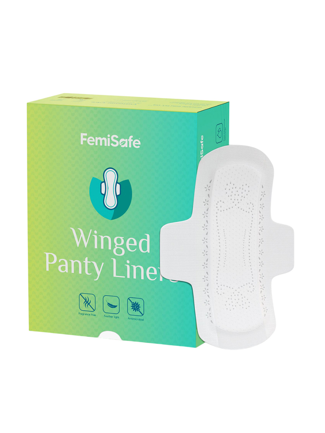 FEMISAFE Winged Ultra Soakage Rash Free Optimal Coverage Pure Cotton Pantyliner - 80 Pads