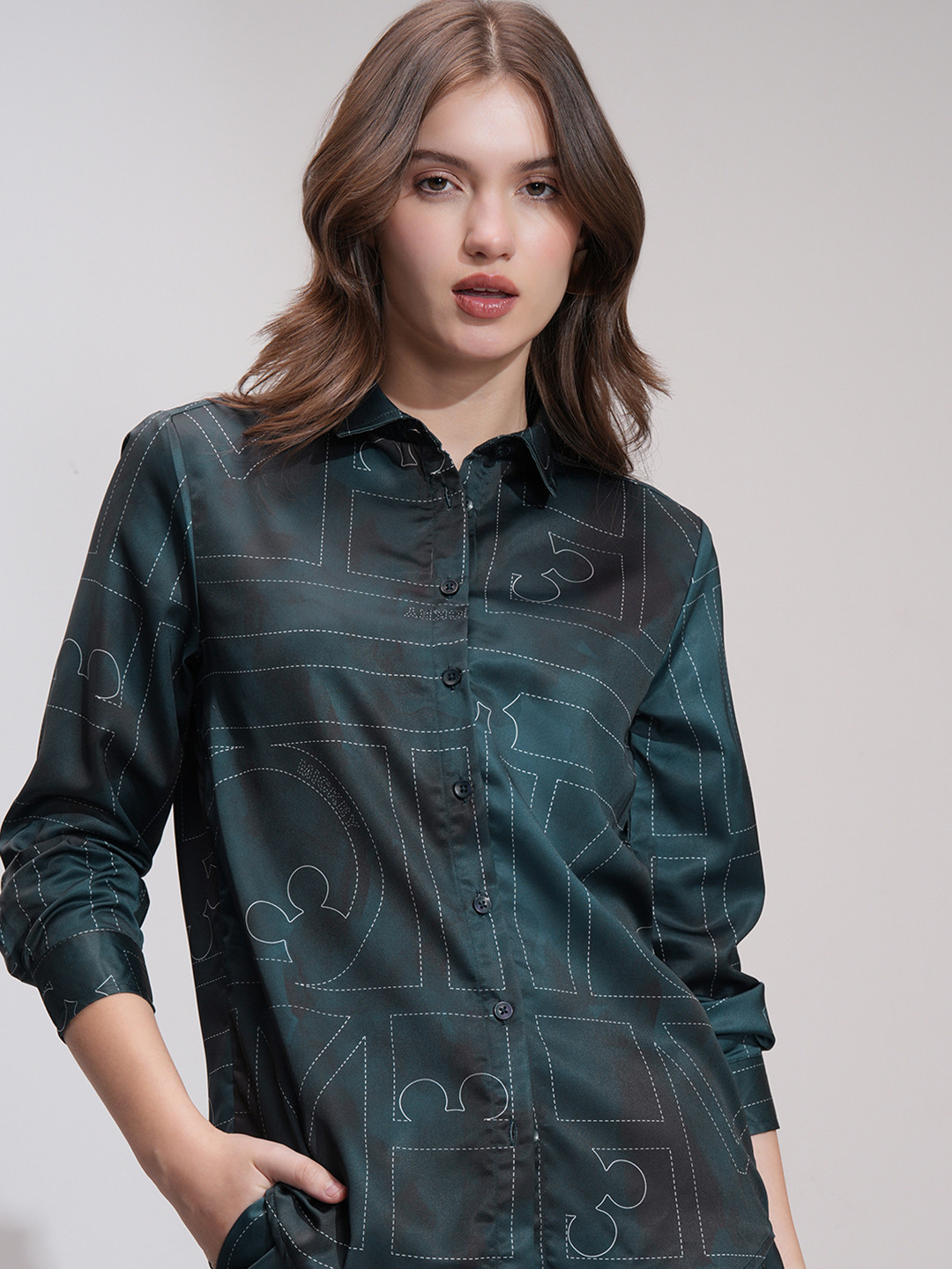Tokyo Talkies Mickey Mouse Printed Shirt With Trousers Co-Ords