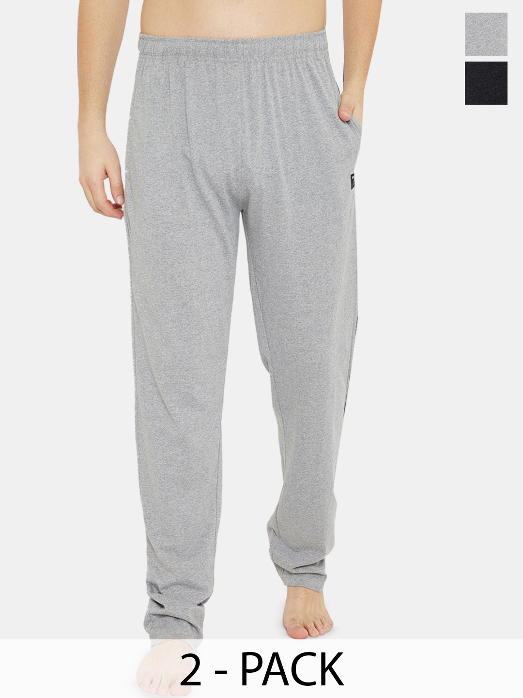 Bishop Men Pack of 2 Mid Rise Cotton Lounge Pants