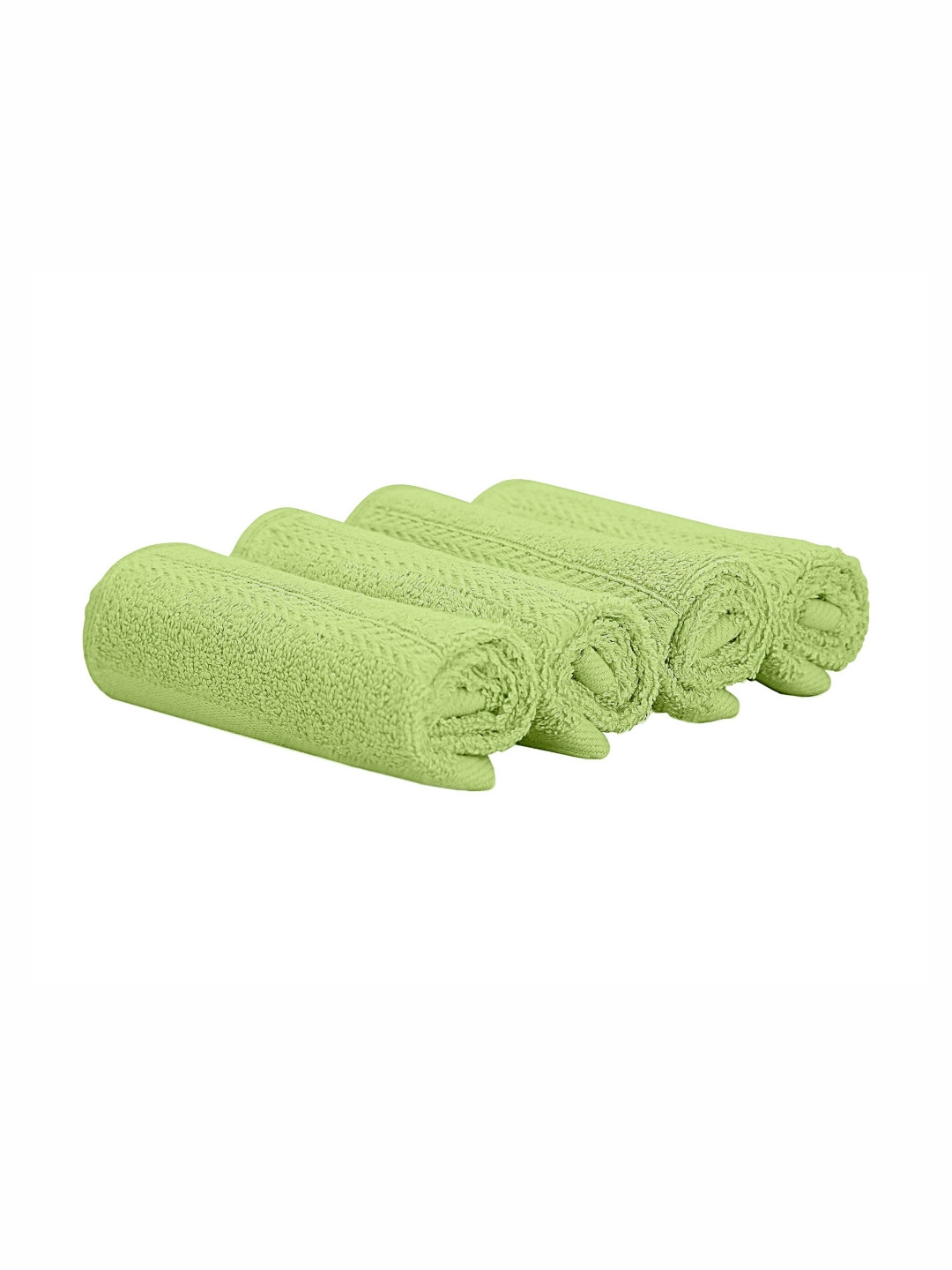 The Happy Pod 4 Piece Green 530 GSM High Absorbent Bamboo Cotton Face Towels