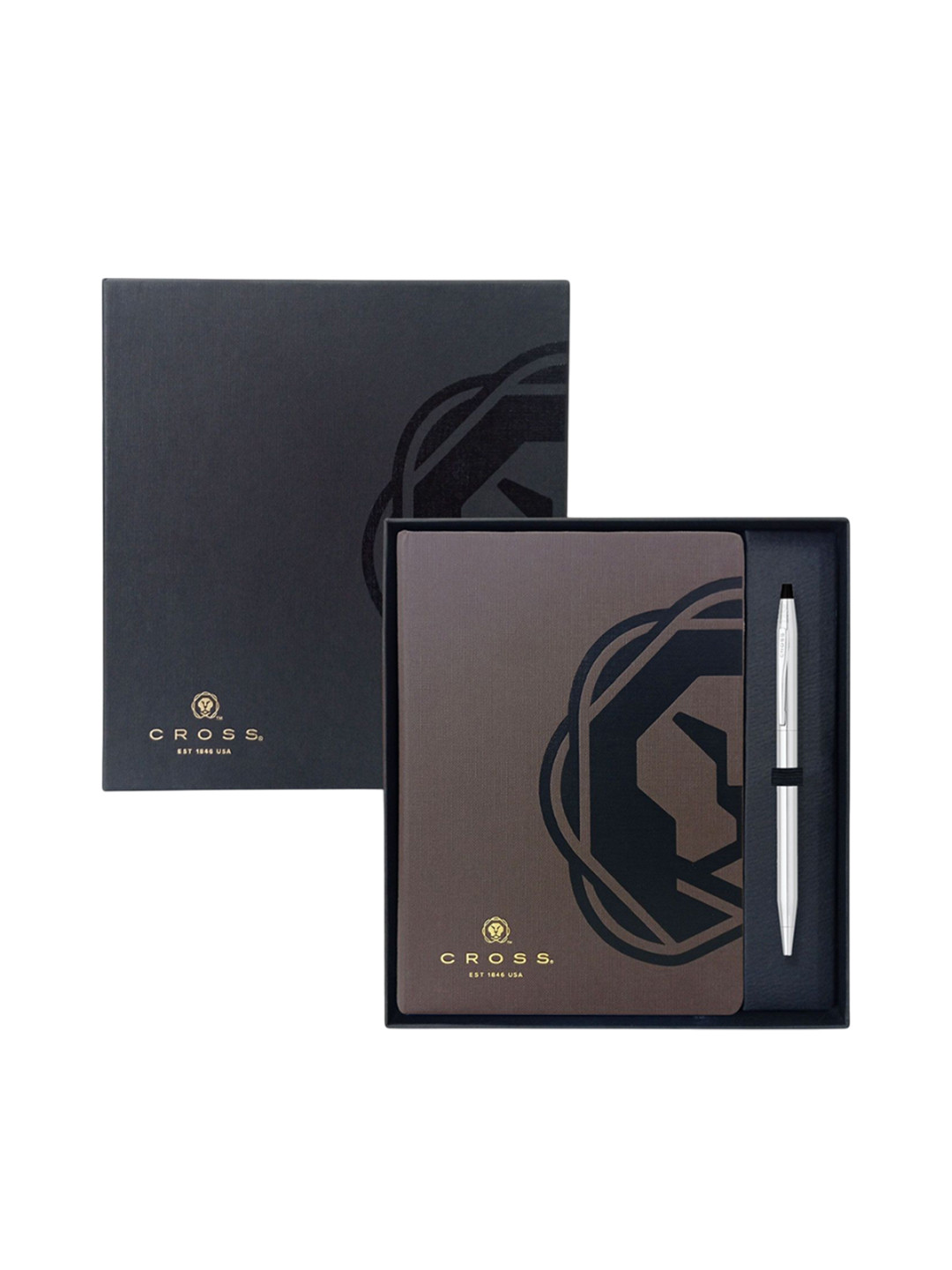 Cross Brown Ball Point Pen With Notebook