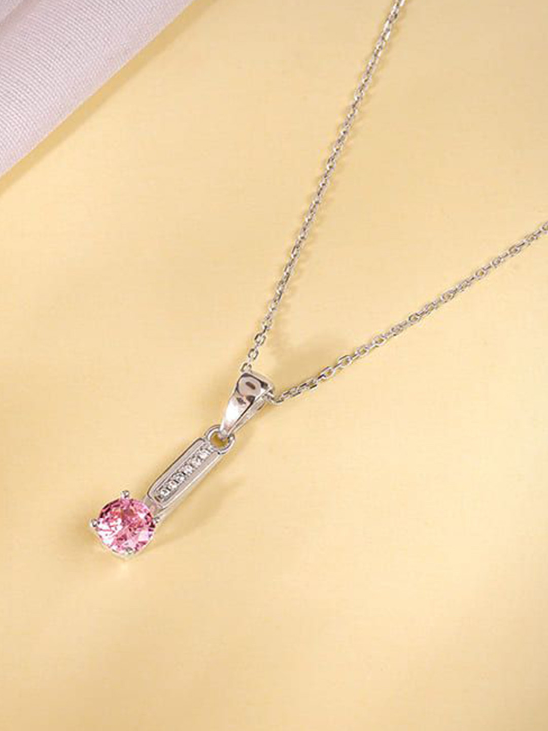 GIVA Silver-Plated Square Pendants with Chains