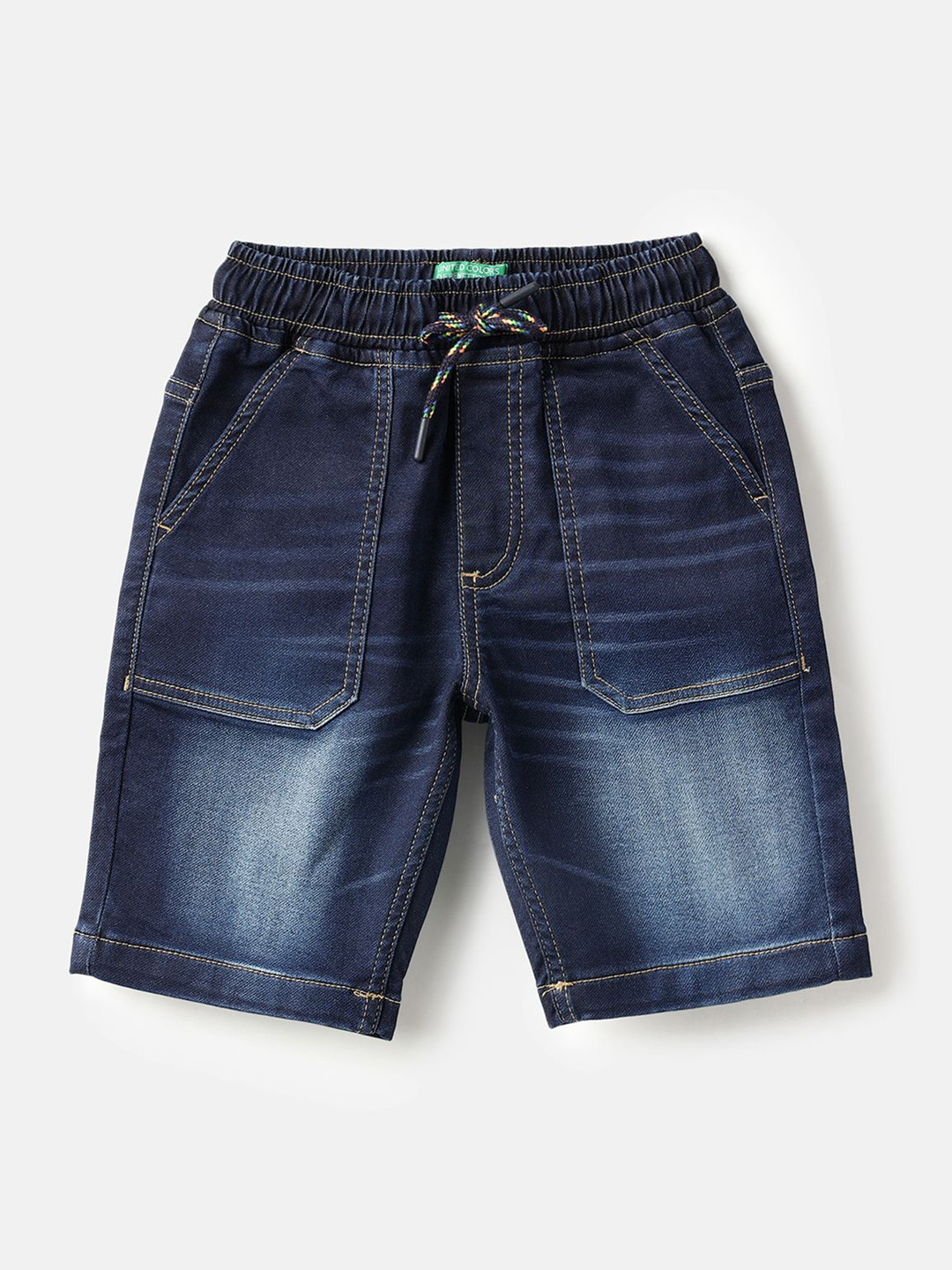 United Colors of Benetton Boy Mid-Rise Washed Shorts