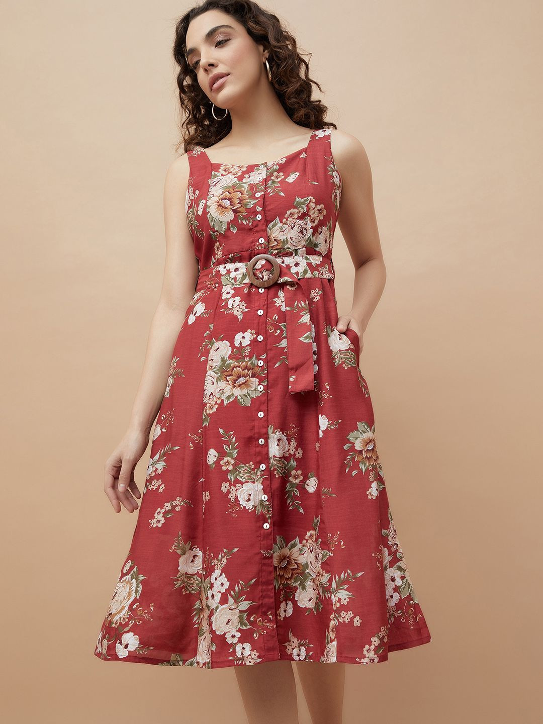 CODE by Lifestyle Print Midi Dress