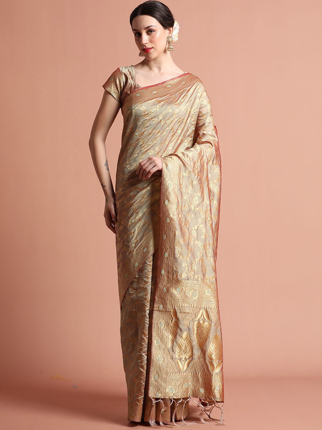 SHADOW & SAINING Subtle Sophistication Woven Design Zari Banarasi Saree