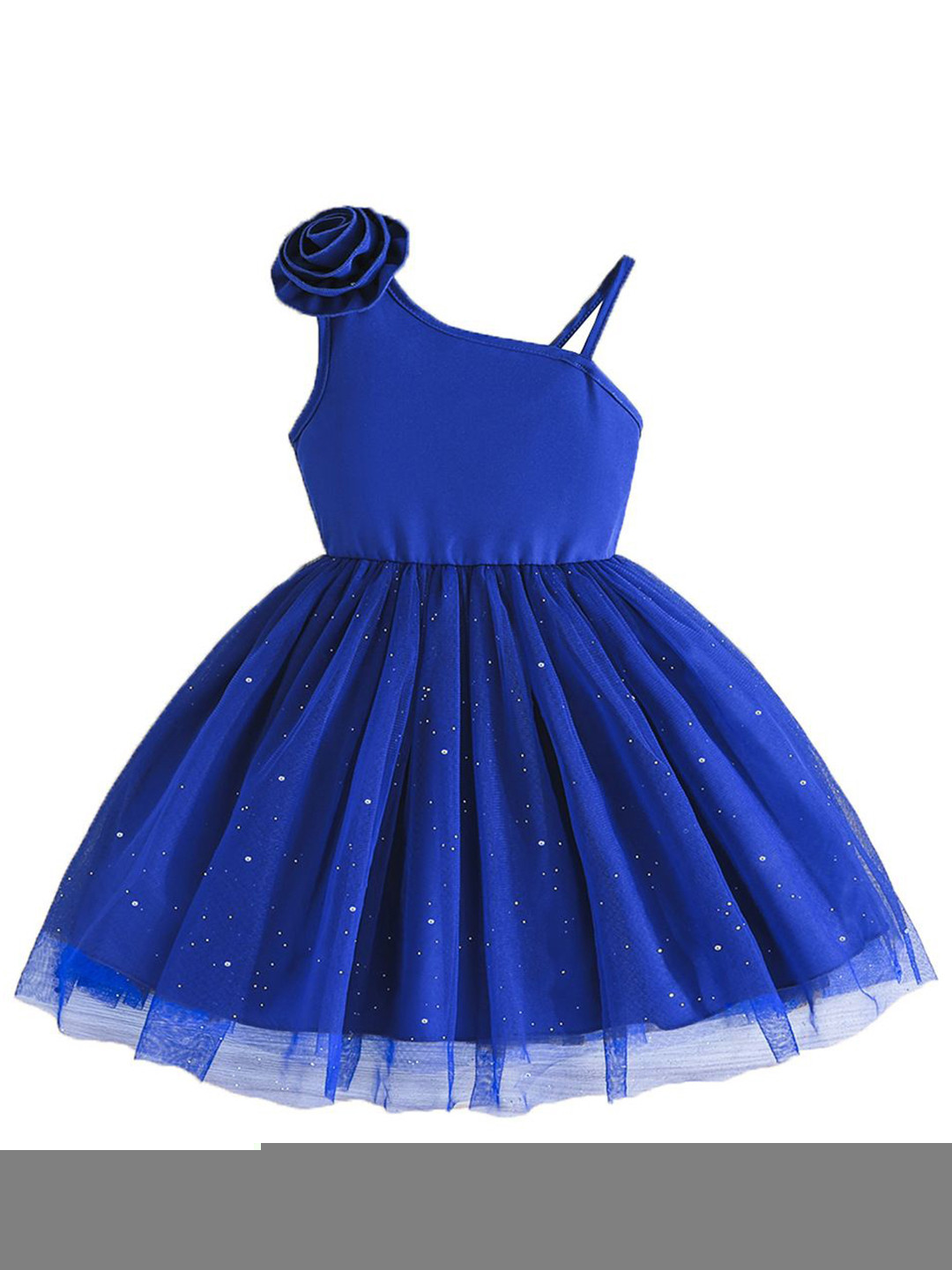 StyleCast x Revolte Girls One Shoulder Applique Balloon Mini Dress