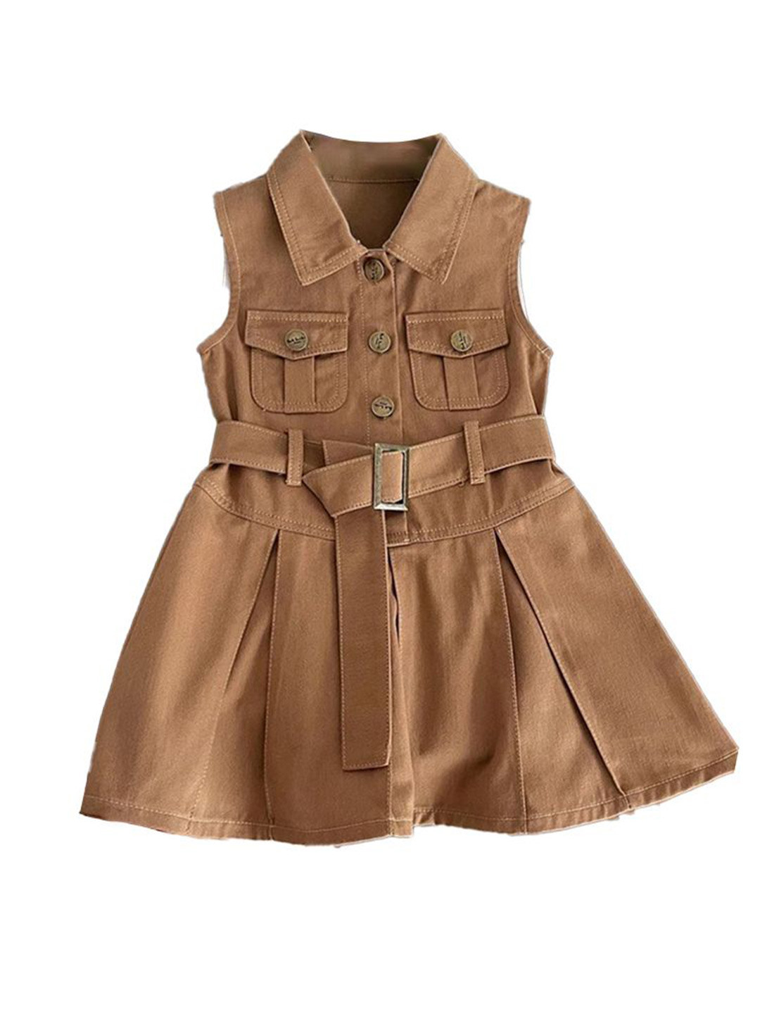 StyleCast x Revolte Girls Cotton Belted Shirt Dress