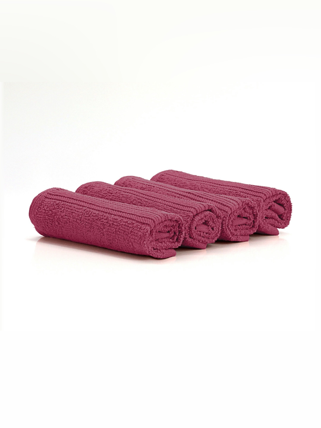 The Happy Pod 4 Piece Magenta 380 GSM High Absorbent 100% Cotton Face Towels
