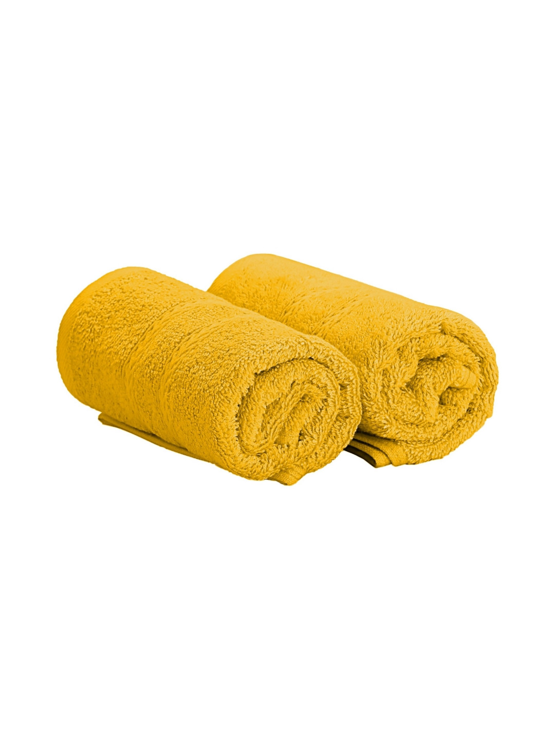 The Happy Pod 2 Piece Yellow 530 GSM High Absorbent Bamboo Cotton Hand Towels