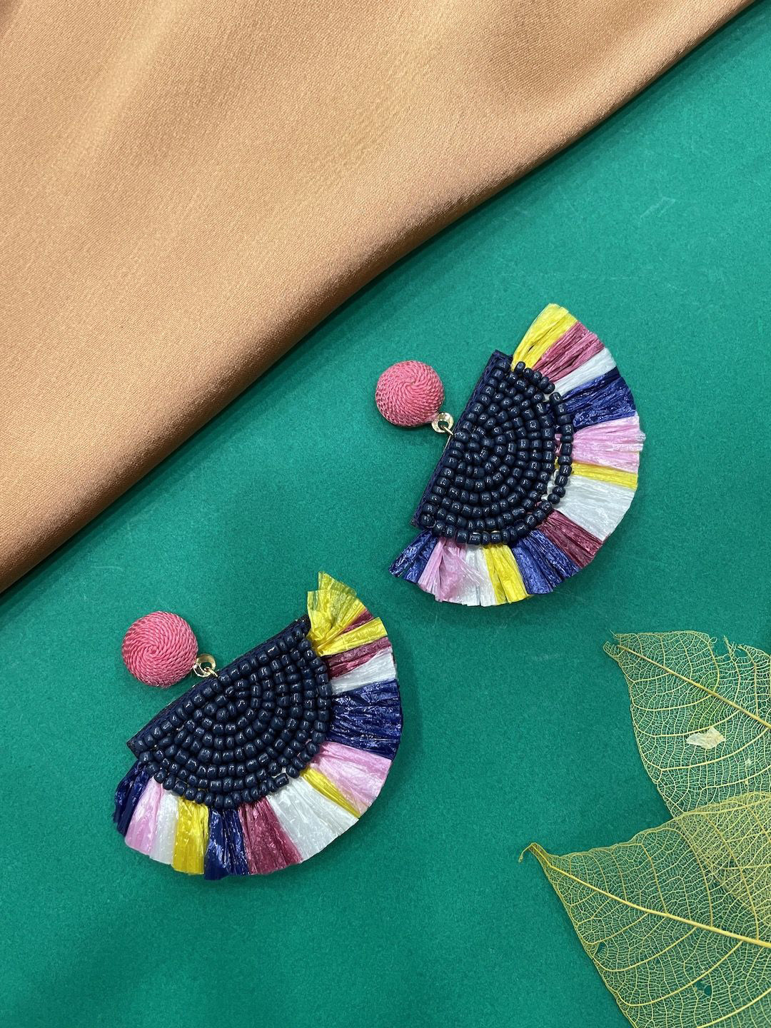 Digital Dress Room Beaded Contemporary Tassel Bohemian Drop Earrings