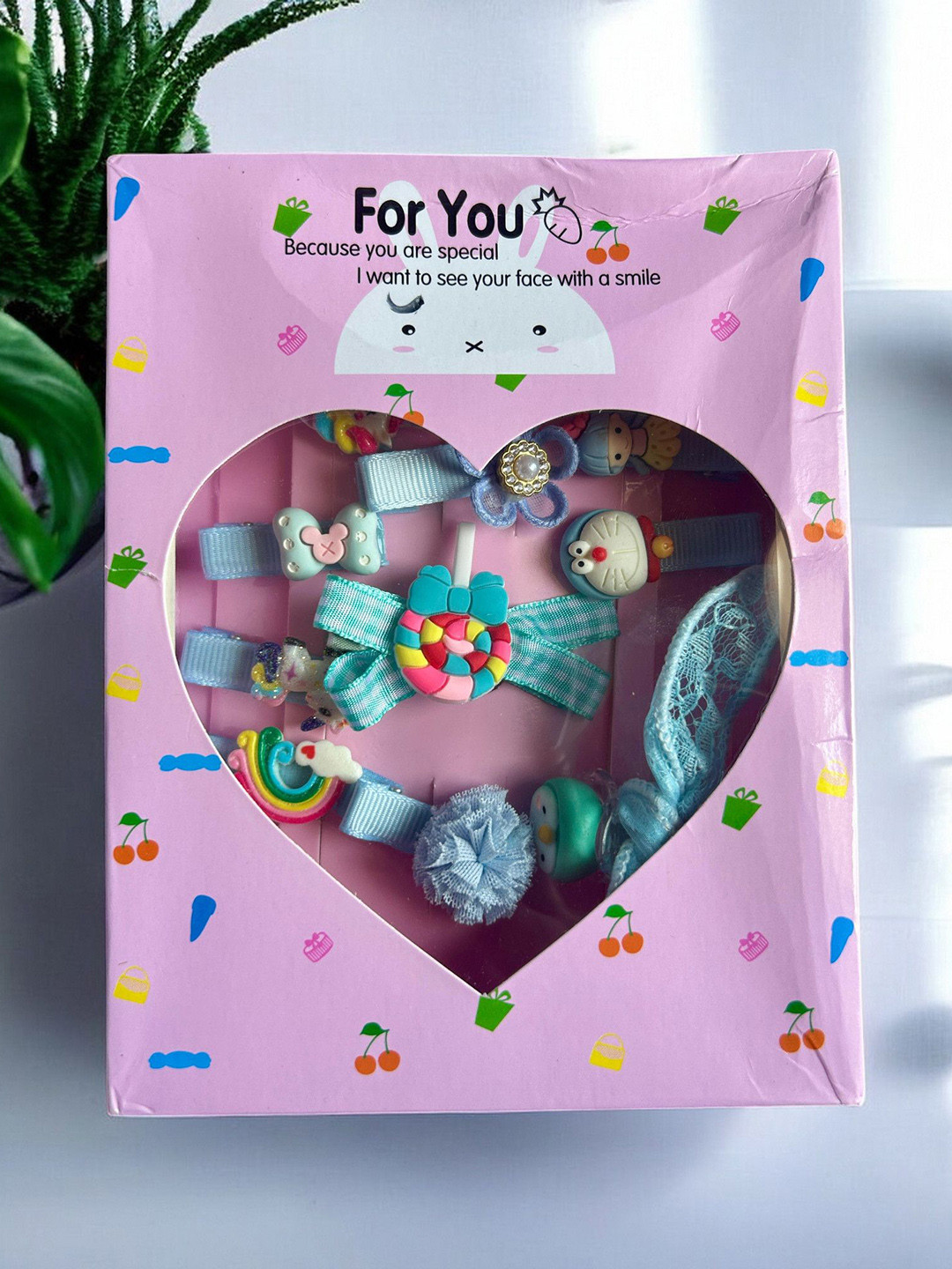 CHANDERKASH Women Set Of 10 Ribbon Bow & Hairpins