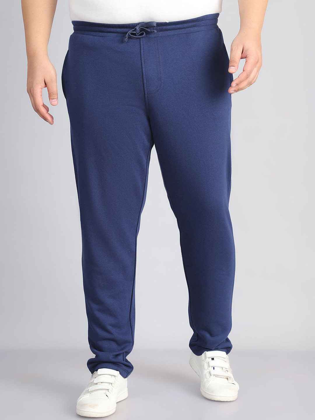 A AND K  Men Mid Rise Pure Cotton  Track Pants Plus Size