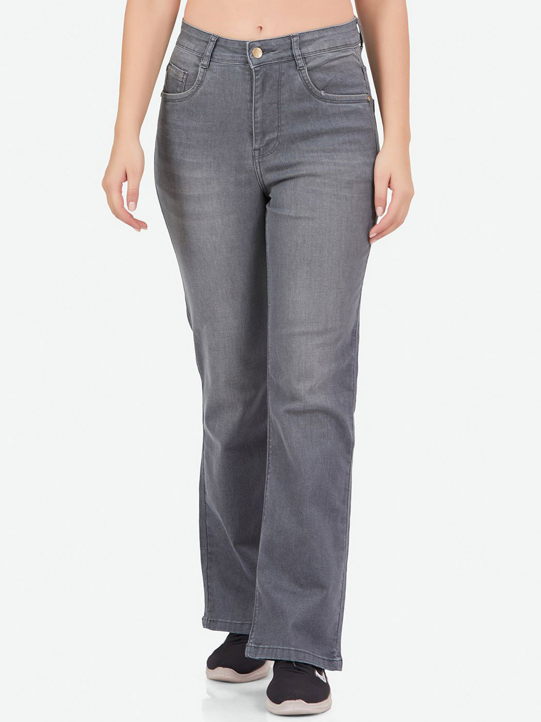 FCK-3 Women Brooklyn Wide Leg Mid-Rise Stretchable Jeans