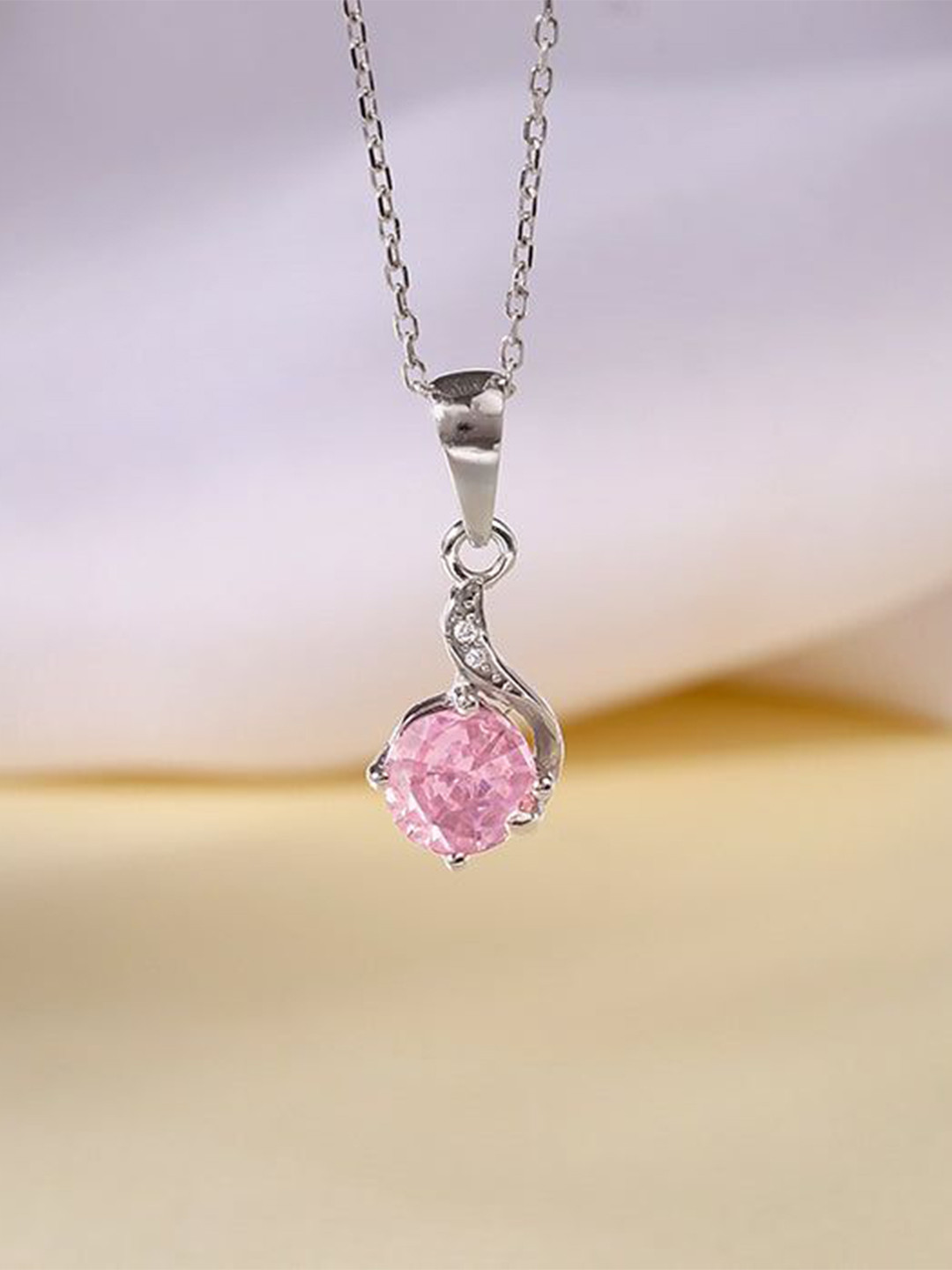 GIVA Silver-Plated Floral Pendants with Chains